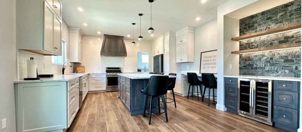 First-floor renovation in Penfield with custom kitchen and pantry